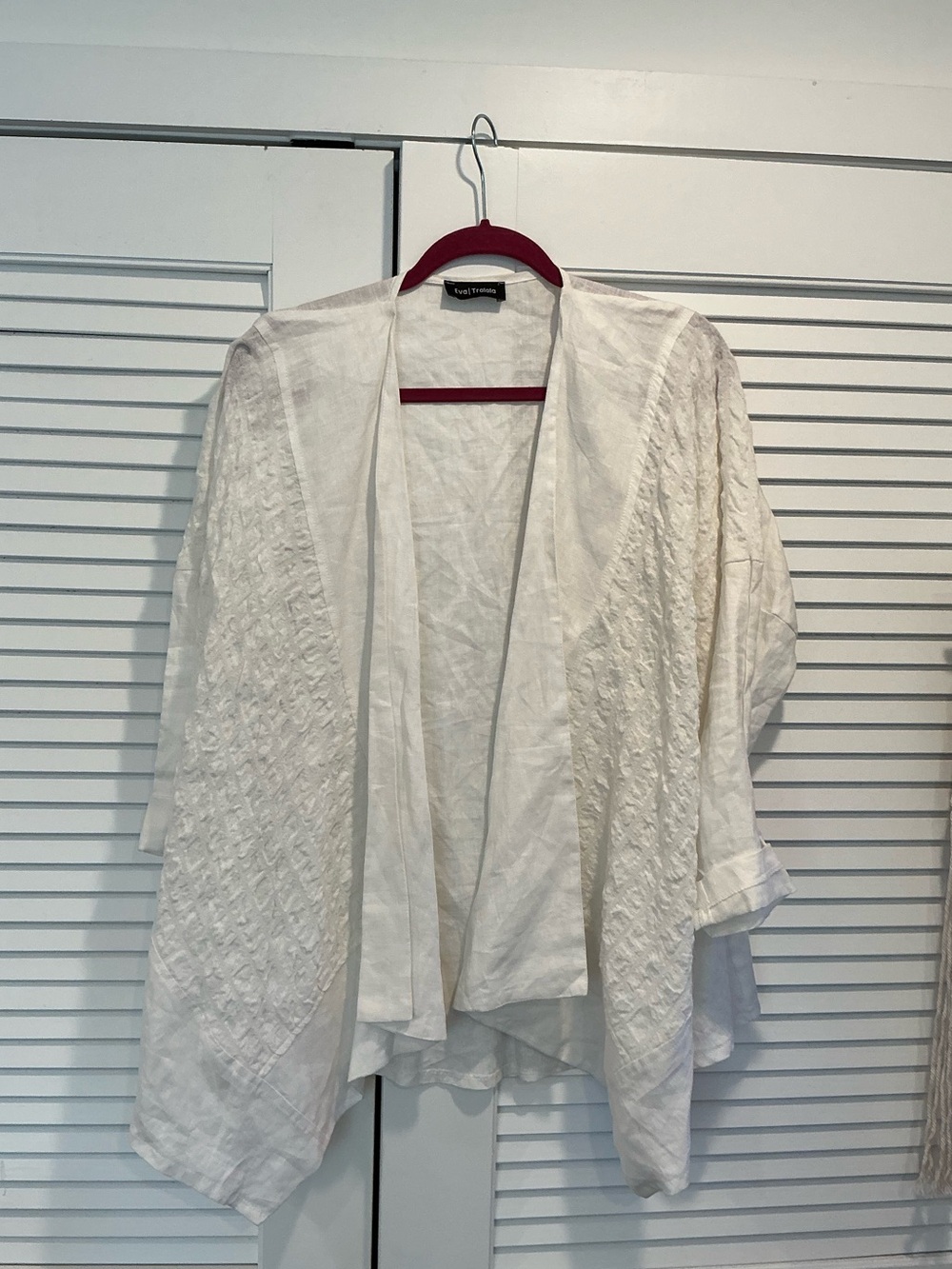 Eva Tralala linen blend cover up/ blazer lagenlook lightweight sustainable O/S
